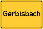 Place name sign Gerbisbach