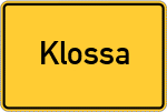 Place name sign Klossa