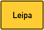 Place name sign Leipa