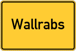 Place name sign Wallrabs
