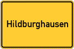 Place name sign Hildburghausen