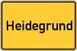 Place name sign Heidegrund