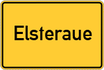 Place name sign Elsteraue