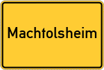 Place name sign Machtolsheim