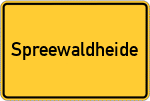 Place name sign Spreewaldheide