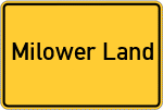 Place name sign Milower Land