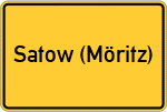 Place name sign Satow (Möritz)