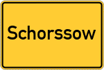 Place name sign Schorssow