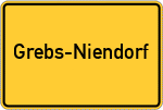 Place name sign Grebs-Niendorf