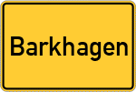 Place name sign Barkhagen