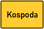 Place name sign Kospoda