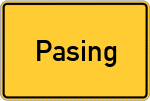 Place name sign Pasing
