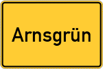 Place name sign Arnsgrün