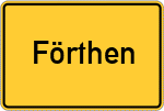 Place name sign Förthen
