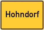 Place name sign Hohndorf