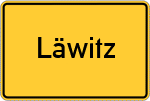 Place name sign Läwitz
