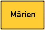 Place name sign Märien