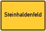 Place name sign Steinhaldenfeld