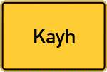 Place name sign Kayh