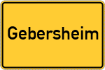 Place name sign Gebersheim