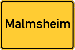 Place name sign Malmsheim