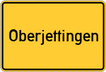 Place name sign Oberjettingen