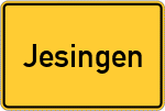 Place name sign Jesingen