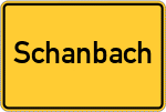 Place name sign Schanbach