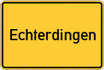 Place name sign Echterdingen