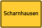 Place name sign Scharnhausen