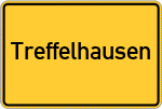 Place name sign Treffelhausen