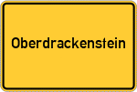 Place name sign Oberdrackenstein