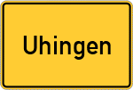 Place name sign Uhingen
