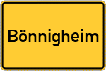 Place name sign Bönnigheim