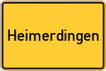 Place name sign Heimerdingen