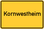 Place name sign Kornwestheim