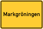 Place name sign Markgröningen