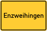 Place name sign Enzweihingen