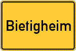 Place name sign Bietigheim