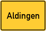 Place name sign Aldingen