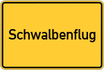 Place name sign Schwalbenflug