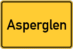Place name sign Asperglen