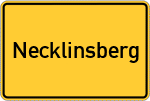 Place name sign Necklinsberg