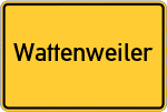 Place name sign Wattenweiler