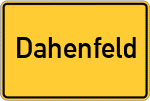Place name sign Dahenfeld