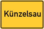 Place name sign Künzelsau