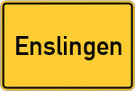 Place name sign Enslingen