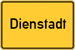 Place name sign Dienstadt