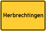 Place name sign Herbrechtingen