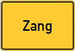 Place name sign Zang